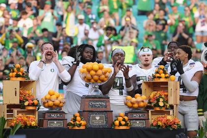College Football Playoff Quarterfinal Capital One Orange Bowl CFP Oregon Ducks Texas Tech Red Raiders Hard Rock Stadium Miami Gardens, Florida
