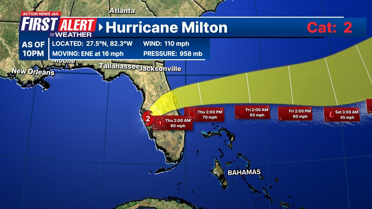 Hurricane Milton, 10 p.m., 10/9/24