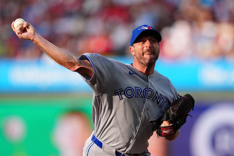 Toronto's Max Scherzer moves into 10th place all-time in strikeouts, passing Walter Johnson