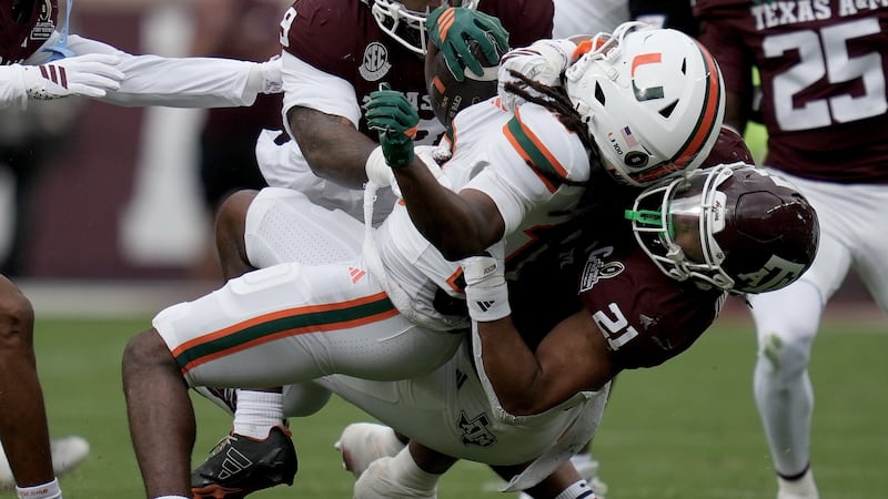 Miami's fierce defense dominates Texas A&M to advance to Cotton Bowl