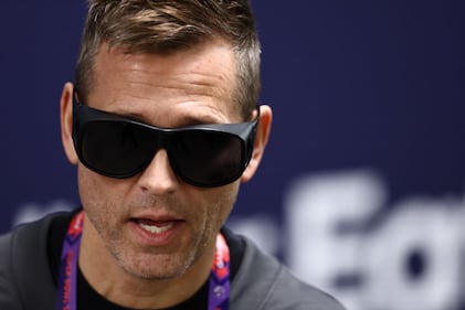 LAS VEGAS, NEVADA - FEBRUARY 11: American DJ and producer Kaskade arrives before Super Bowl LVIII at Allegiant Stadium on February 11, 2024 in Las Vegas, Nevada. (Photo by Tim Nwachukwu/Getty Images)